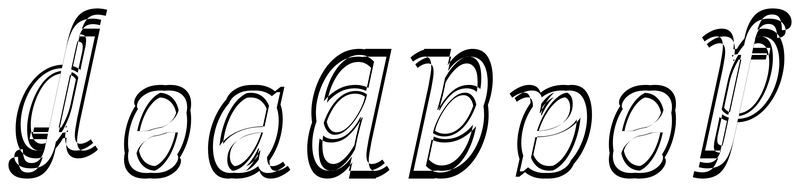 Ambigram for deadbeef in Notoserif-lightitalic